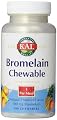 KAL Bromelain Chewable Tablets, Tropical Flavor, 100 mg, 100 Count