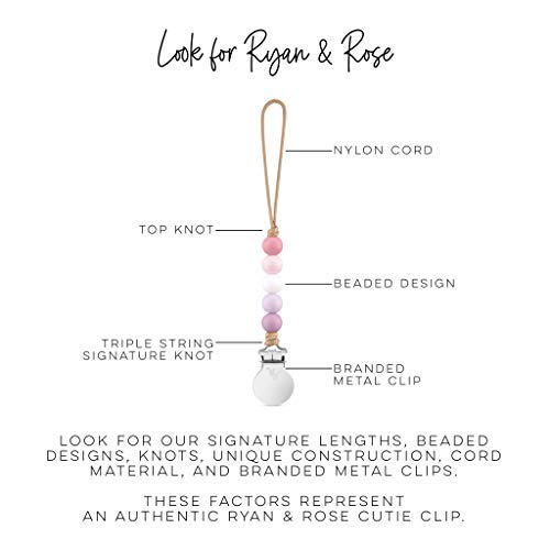 Ryan and Rose Pacifier Clip Made by Moms in The USA (Charley