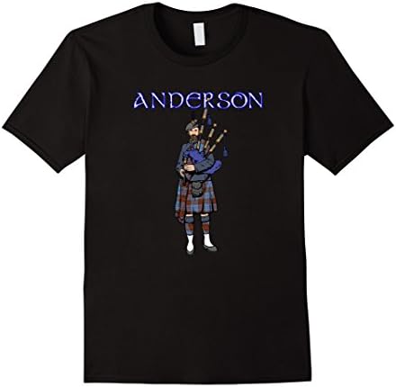Scotland T-shirt Anderson Clan Scottish Piper Tartan Kilt