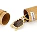 Polarized Genuine Bamboo lightweight Wood Entire Frame Vintage Handcraft Sunglasses Mens Womens Eyewear with Wooden Bamboo box - Brown