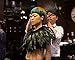 L'VOW Fashion Feather Cape Stole Black Shawl Iridescent