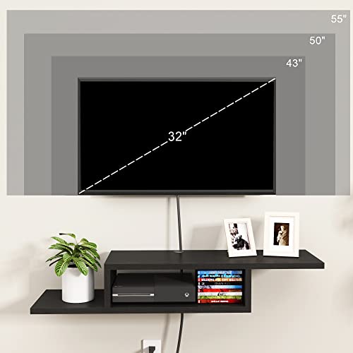 ChooChoo Floating TV Unit, Wall Mount Entertainment Center Media