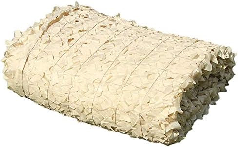 XXAN Camouflage Net Outdoor Camping Plants Gardening Car Cover Decoration Shading Mesh (Color : Cream White, Size : 8x8m)