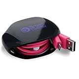 Automatic Cable Winder | Cable Organizer | Cord Winder Small Size (Large, Black)