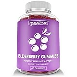 Elderberry Gummies for Kids Adults - Immune System Booster - Zinc Vitamin C Gummies for Adults Kids - Sambucus Nigra Black Elderberry Gummy Immune Support Cold Flu Immunity Booster - Raspberry Flavor