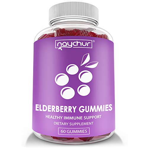 Elderberry Gummies for Kids Adults - Immune System Booster - Zinc Vitamin C Gummies for Adults Kids - Sambucus Nigra Black Elderberry Gummy Immune Support Cold Flu Immunity Booster - Raspberry Flavor