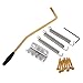 Kmise Electric Guitar Tremolo Bridge Single Locking System For Fender Strat Guitar Parts Replacement (Gold)