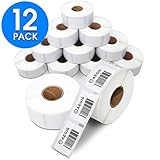 Aegis - Compatible 30347 (1" X 1-1/2") Direct Thermal Labels Replacement for DYMO 30347 Library Book Spine - for Rollo, Labelwriter 450, 4XL & Zebra Desktop Printers (12 Rolls)