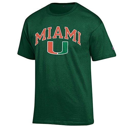 Elite Fan Shop Miami Hurricanes Tshirt Varsity Green - L