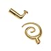 22K Gold Plated Glue-In Sliding Toggle Clasp Small 'Spiral' Fits 3mm Cord (1)