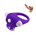 LEPO Silicone Powerful Vibrating Penis Ring for Men, with Clit Massager for Women, Help Erection and Prolonged Ejaculation, Soft Silicone & Waterproof, Purple