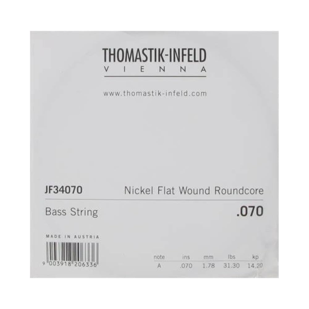 Thomastik-Infeld Flat Wound Electric Bass - JF34070 - A-String – Jazz Bass Long Scale 34", Gauge .070
