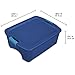Sterilite 12 Gal Latch and Carry, Stackable Storage Bin with Latching Lid, Plastic Tote Container to Organize Closets, Blue with Blue Lid, 6-Pack