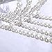 Jili Online 30cm Luxury Pearl Beaded Clothes Hangers Decorative Pants Trousers Clothes Hanger with Clip for Adults - White, 30cm