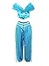 ReliBeauty Girls Sequin Princess Costume Set, Blue, 8-10