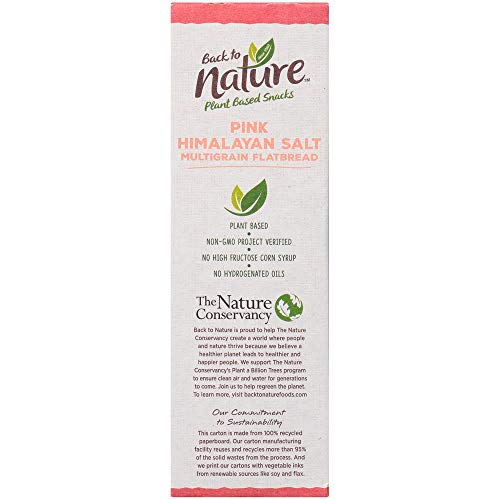BACK TO NATURE CRACKERS, NON-GMO PINK HIMALAYAN MULTIGRAIN FLATBREAD, 5.5 OUNCE