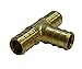 VIVO 1/2 inch Pex Tee 1/2 inch TeesT (Pack of 8) Brass Crimp Fitting/Fittings (PEX-T-222)
