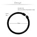 Ruifan 20G Round Ends Black Plated Stainless Steel Clip on Closure Seamless Ring Fake Nose Lip Helix Cartilage Tragus Ear Hoop 8mm 2PCS