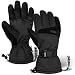 Winter Ski & Snow Gloves for Men & Women - Waterproof & Windproof Snowboard Gloves for Skiing, Snowboarding & Shoveling - With Wrist Leashes, Nylon Shell, Thermal Insulation & Synthetic Leather Palm