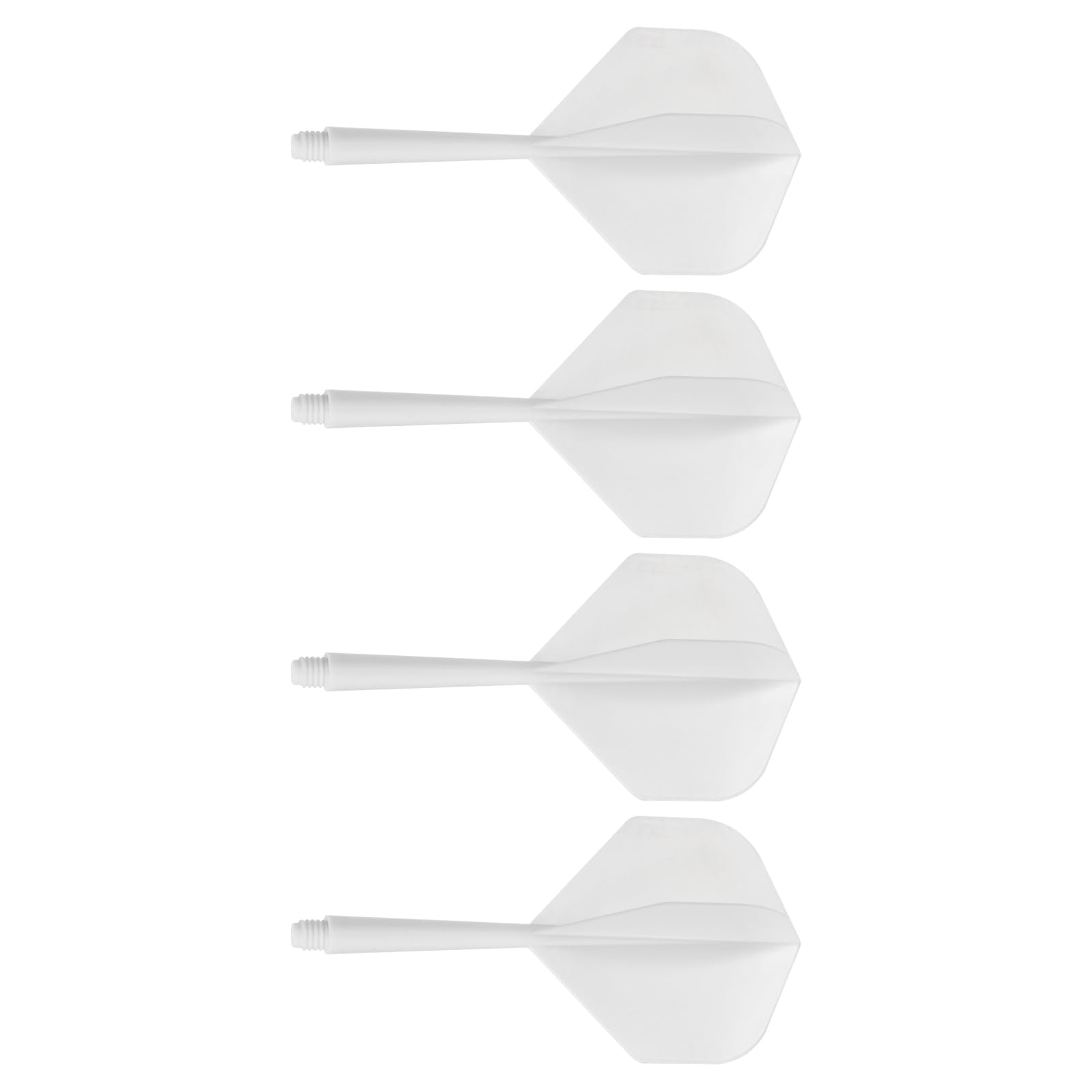 M METERXITY 4 Pack Integrated Dart Shaft and Flights-Screw In-one Dart Shaft, Plastic Anti-Break, Apply to Soft Tip Darts and Steel Tip Darts (4.5x5mm, White)