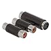 Cmple - 2-RCA/S-VHS Jacks to 2-RCA & S-VHS Jacks Coupler, 2 RCA & S-Video Mini DIN 4-Pin Female to Female Jack Adapter