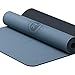 WWWW pido TPE Yoga Mat SGS Certified Non Slip Exercise Mat with Carry Bag and Strap,Body Alignment System,Tear Resistant,72″x 26″ Thichness 1/4″ for Yoga Pilates (Blue Gray + Navy Blue)thumb 2