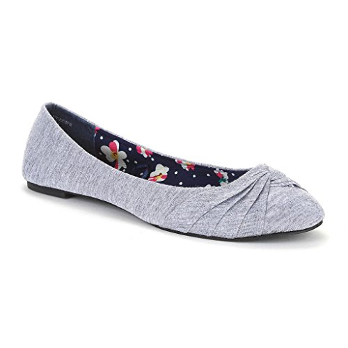 Twisted women s ruby solid canvas knotted toe ballet fl…