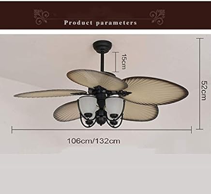 Myxmy New Chinese Style Retro Electric Fan Lamp Europe And America