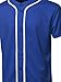 Youstar Men's Solid Front Button Closure Athletic Baseball Inspired Jersey Top