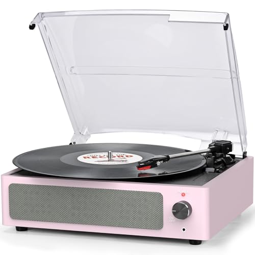 Seasonlife Vinyl Record Player Pale Pink