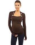 PattyBoutik Mama Button Embellished Ruched Maternity Top