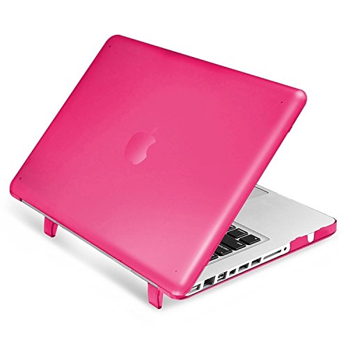 Insten Case Compatible with MacBook Pro 13", Hard Shell Crystal Snap On Case Cover Compatible with Apple Aluminum Unibody MacBook Pro 13", Hot Pink