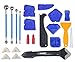 VERNUOS Caulking Tool Kit, Caulking Tools Silicone Sealant Finishing Tool Grout Scraper Caulk Remover Caulk Nozzle Caulk Caps with 4 Metal Ball Tile Caulk Finishing