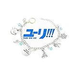 Yuri! On Ice Anime Silver Tone Multiple Charms Bracelet w/Gift Box by Superheroes