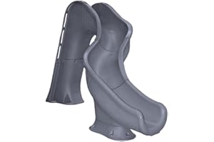 Global Pool Products RIP Tide Inground Swimming Pool Water Slide Deck Mounted Right Curve Turn Grey GPPSRT-Grey-R