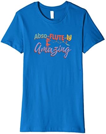 Womens Abso-Flute-Ly Amazing Flute Player Musician Band T-Shirt Large Royal Blue