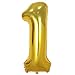 40 Inch Big Number Balloons Gold Mylar Foil Large Number 1 Giant Helium Balloon Birthday Party Decoration