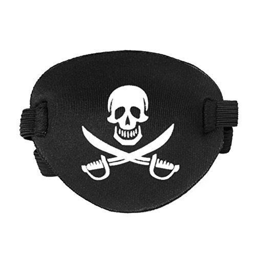 WINOMO Pirate Skull Crossbone Children Kids Eye Patch Eye Mask for Lazy Eye (Black)