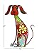 Deco 79 Metal Dog Decorative Garden Sculpture Indoor Outdoor Garden Statue with Floral Pattern, Outdoor Sculpture 12