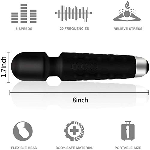 HANYUNMY Vibrator Wand Adult Toys for Women Clitoral Stimulator - G Spot Vibrators Dildo-Powerful, Water-Resistant… - Image 3