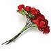 ReFaxi144 X Chic Mini Artificial Paper Rose Flower Wedding Card Decor Craft (Red)