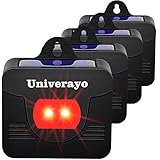 Univerayo Pack of 4 Deer Repellent Coyote Deterrent Solar Powered Predator Light Nocturnal Animal Deterants Predator Control Lights Fox Rabbit Coyote Raccoon Skunk Repellent - Upgraded Version