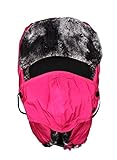 JIERKU Adult Faux Fur Trooper Hats Ushanka Trapper Hats Winter Ear Flap Cap Unisex
