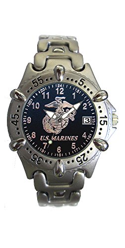 U.S. Marine Corps Brass Mens Watch - 30m Water Resistant