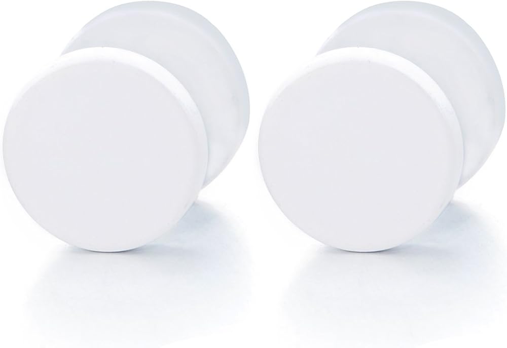 12 Paia Di Orecchini Finti A Tromba, Plug In Marmo/legno, 8/10mm, Acciaio Inox, Cupimatch