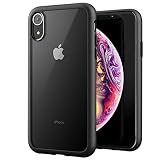 ZUSLAB Tough Fusion for Apple iPhone XR Case 2018 with Transparent Hard PC Clear Back Cover + Soft Silicone Rubber Bumper with Air Space, Anti-Scratch Shockproof Hybrid Protective Case - Matte Black