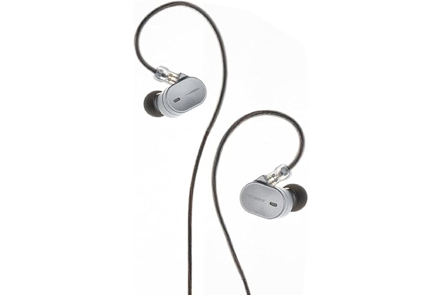 Moondrop CHU III IEM Earphones, Dynamic Driver in‑Ear Monitors, 0.78mm 2-Pin Detachable Cable HiFi Wired Earbuds (Silver)