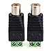 MOBOREST RCA Cable Audio Adapter, Phono RCA Male Plug to AV Screw Terminal Audio/Video Speaker Wire connectors Solderless Adapter (Solder Free RCA Female-2pack)