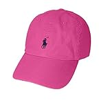 Polo-Ralph-Lauren-Pony-Logo-Hat-Cap-Maui-Pink-with-Navy-pony