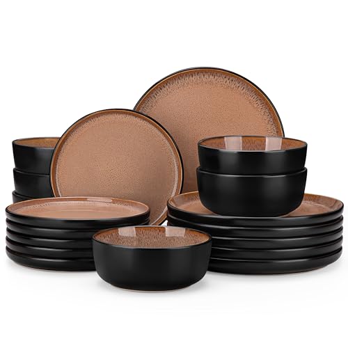 vancasso Plates and Bowls Sets 18 Pieces Stoneware